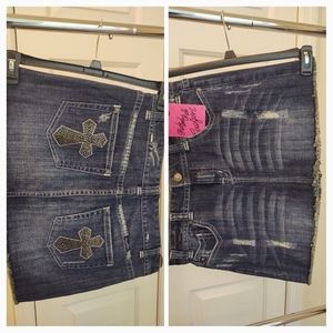Rock & Roll Cowgirl denim skirt